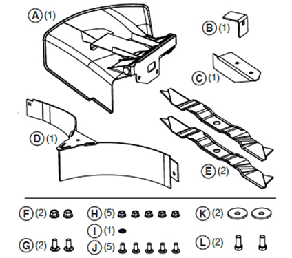 KIT RD 42"-107CM POUR ZTX17RD